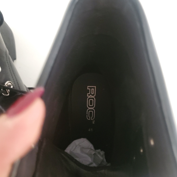 ROC Australia platform chunky heel boots with rivets $248 new goth grunge - Picture 5 of 7